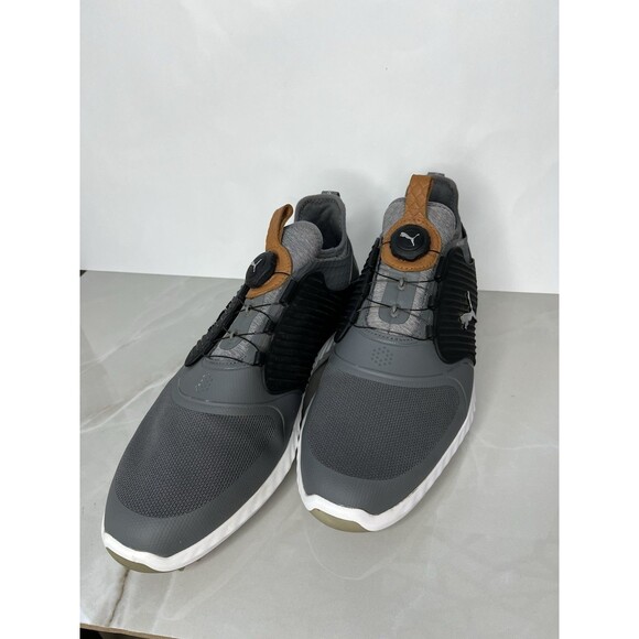 PUMA Men Sz Us 11.5 Ignite Pwradapt Caged Disc Golf Shoe Grey Sneakers - Picture 3 of 9